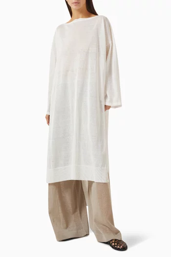 Knit Kaftan in Linen Blend