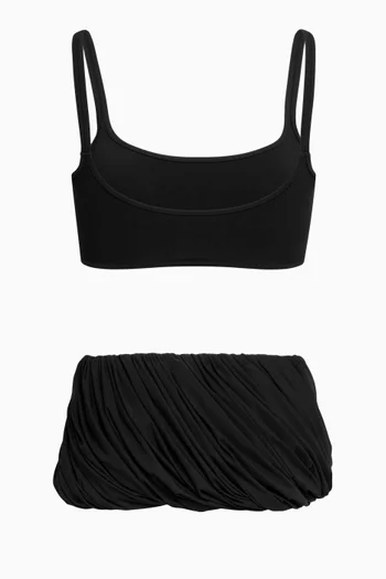 Sculpting Twisted Bikini Set in Jersey