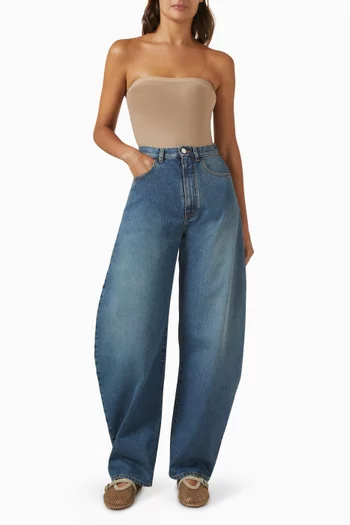 Second-skin Bustier Bodysuit in Viscose-knit