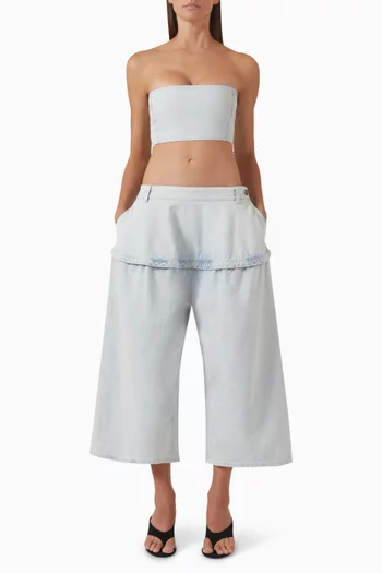 بلوزة بصدرية بتصميم باندو دينم