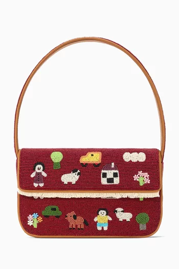 حقيبة كتف تومي مزينة بالخرز