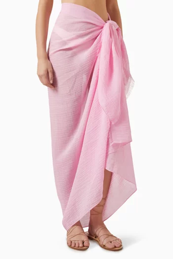 St. Tropez Sarong in Crinkle-linen
