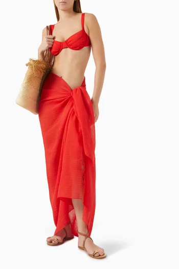 St. Tropez Sarong in Crinkle-linen