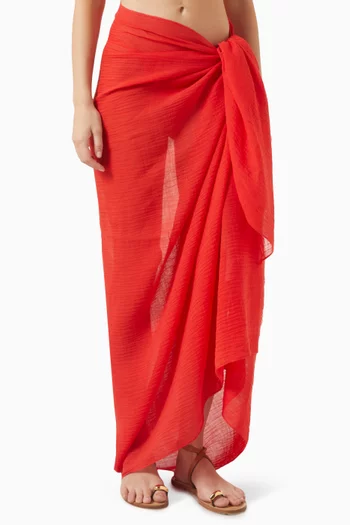 St. Tropez Sarong in Crinkle-linen