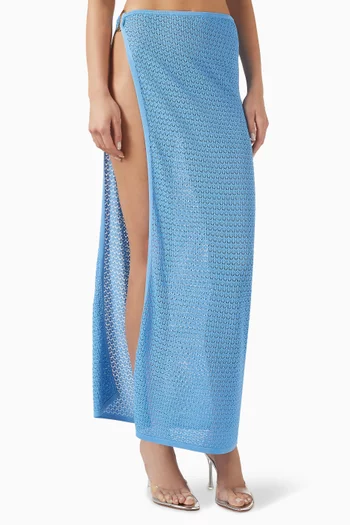 Palermo Maxi Skirt in Crochet-knit