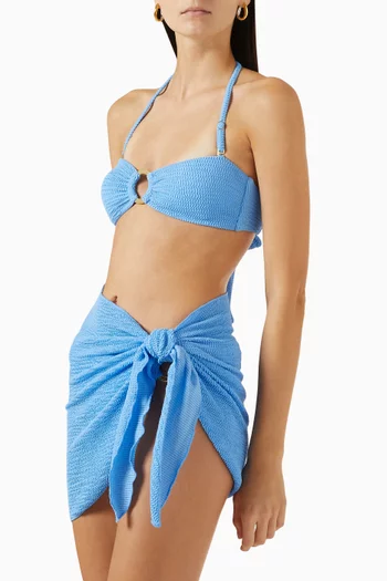 St. Barth's Mini Skirt in Crinkle-linen