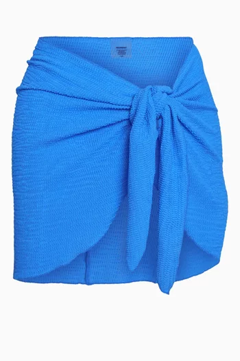 St. Barth's Mini Skirt in Crinkle-linen