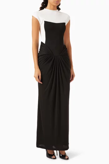 Nadine Maxi Dress in Interlock Knit