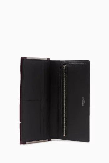Passport Long Wallet 1 Ticket in Leather