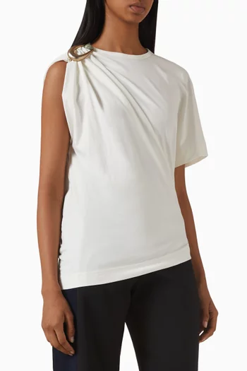 تي شيرت بدبوس مزين بحجر جيرسيه