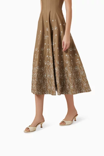 Brigitte 55 Sequinned Sandals in Leather