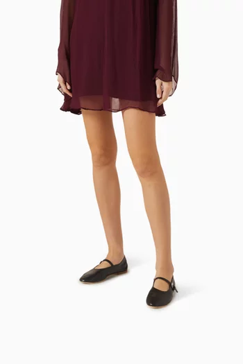 Alba Mary Jane Ballet Flats in Lamb Leather