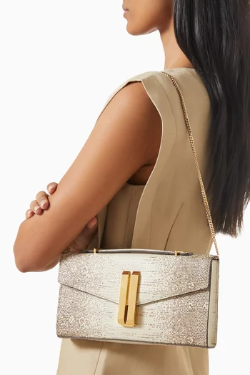 The Vancouver Clutch in lizard-printed Leather