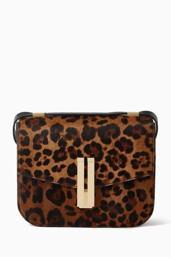 Vancouver Crossbody in Leopard Calfhair