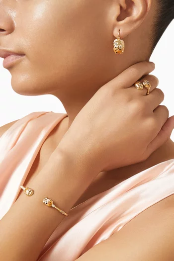 Scaramouche Drop Earrings in Gold-plated Metal