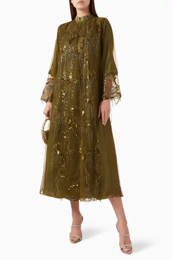Bead & Sequin-embellished Abaya