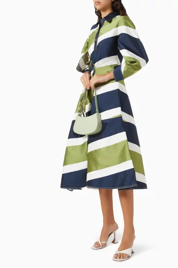 فستان سيكويل بنقشة مخططة