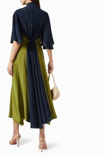 Diego Midi Dress in Silk Crepe