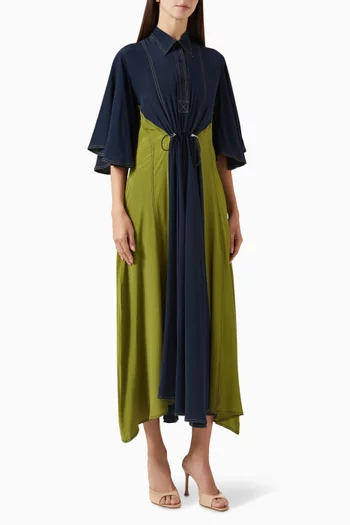 Diego Midi Dress in Silk Crepe