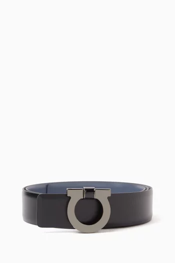 Gancio Reversible Belt in Leather