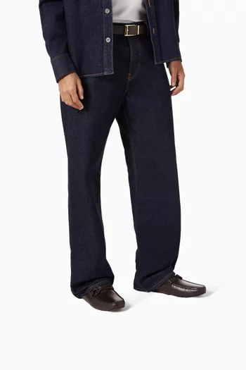 حذاء سهل الارتداء درايفنج بحلية جانشيني جلد