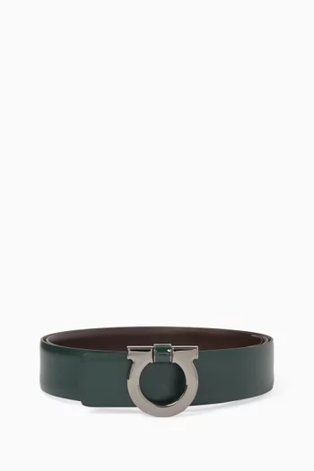 Gancio Reversible Belt in Leather