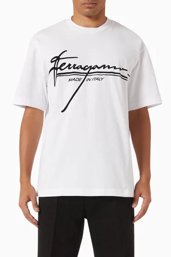 Printed Signature T-shirt in Cotton