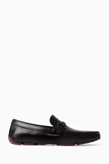 Gancini Driver Shoes in Leather