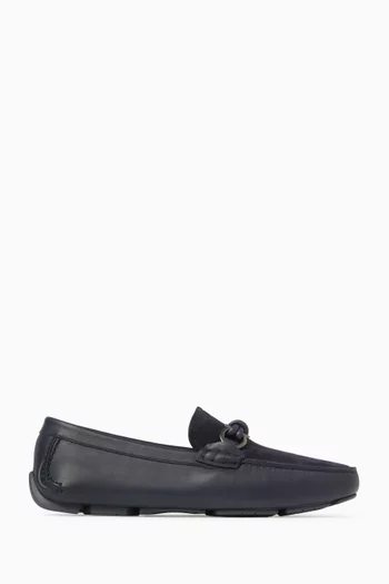 Almeria Gancini Driver Shoes in Leather & Suede