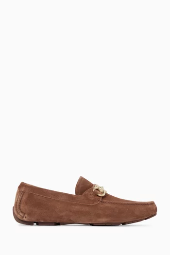 Parigi Gancini Driver Shoes in Suede