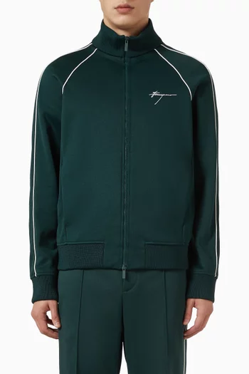 Logo Zip Jacket in Cotton-blend