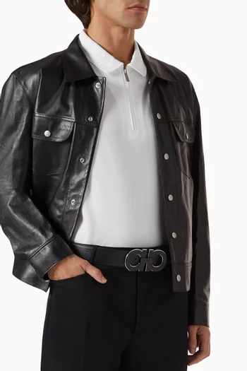 Gancini Reversible Belt in Leather