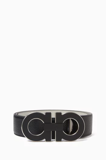 Gancini Reversible Belt in Leather