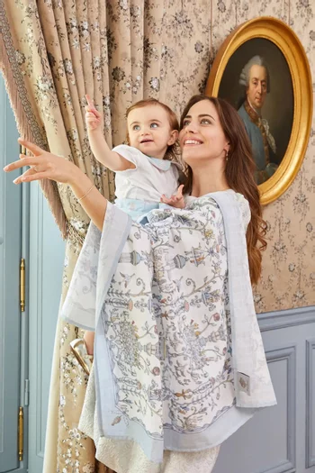 x Caitlin Wilson Toile De Jouy Carré Blanket