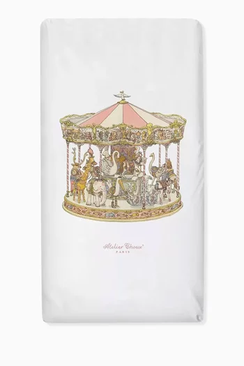 Carousel Fitted Sheet in Satin-finish Organic Cotton