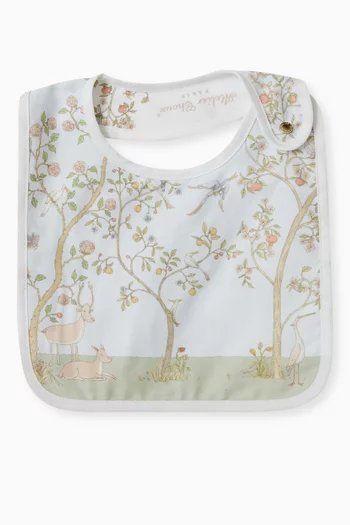 Carré Blanket & Bib Set in Organic Cotton & Satin