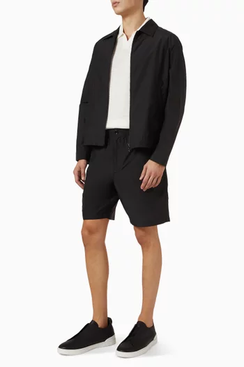 Blouson Zip Jacket in Cotton-blend