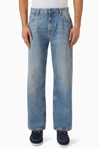 Jeans in Washed Denim