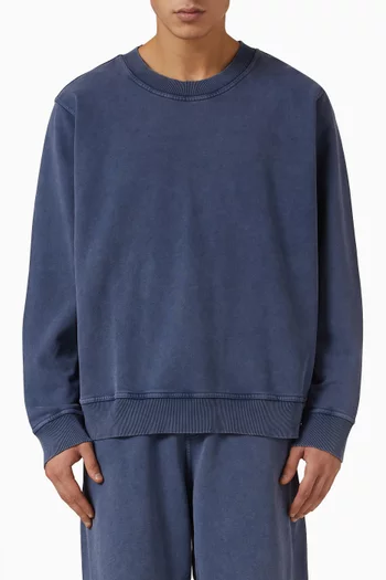 Crewneck Sweater in French Terry Cotton