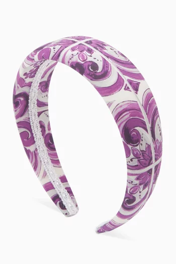 Majolica-print Headband in Cotton