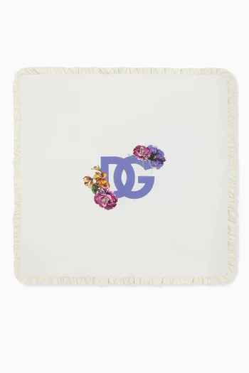 Mixed bouquet Flower Blanket in Cotton