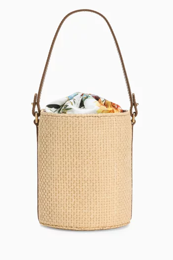Coffa Bag in Straw & Nappa Calfskin