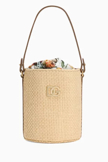 Coffa Bag in Straw & Nappa Calfskin