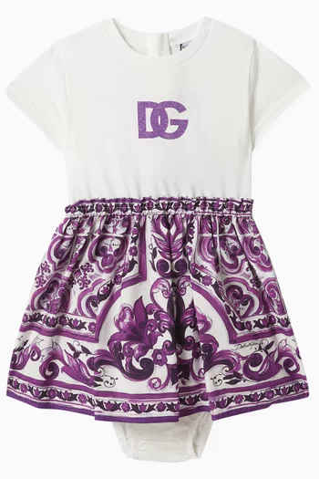 Majolica-print Dress in Cotton