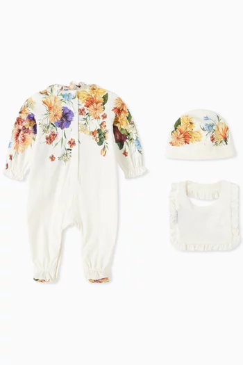 Flower-print 3-piece Gift Set
