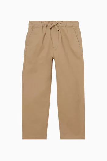 Logo-embroidered Pants in Cotton