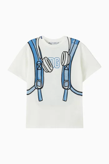 Headphone Backpack T-shirt in Cotton