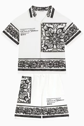 Majolica-print Shorts in Cotton