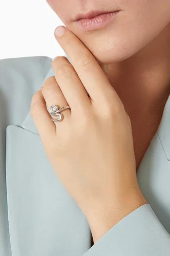 Wave Ring Set in Silver-plated Brass
