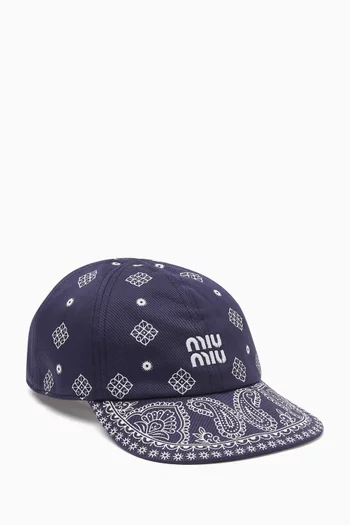 Bandana-print Baseball Cap in Cotton
